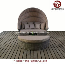 Rattan en plein air Big Daybed en gris brossé (1405)